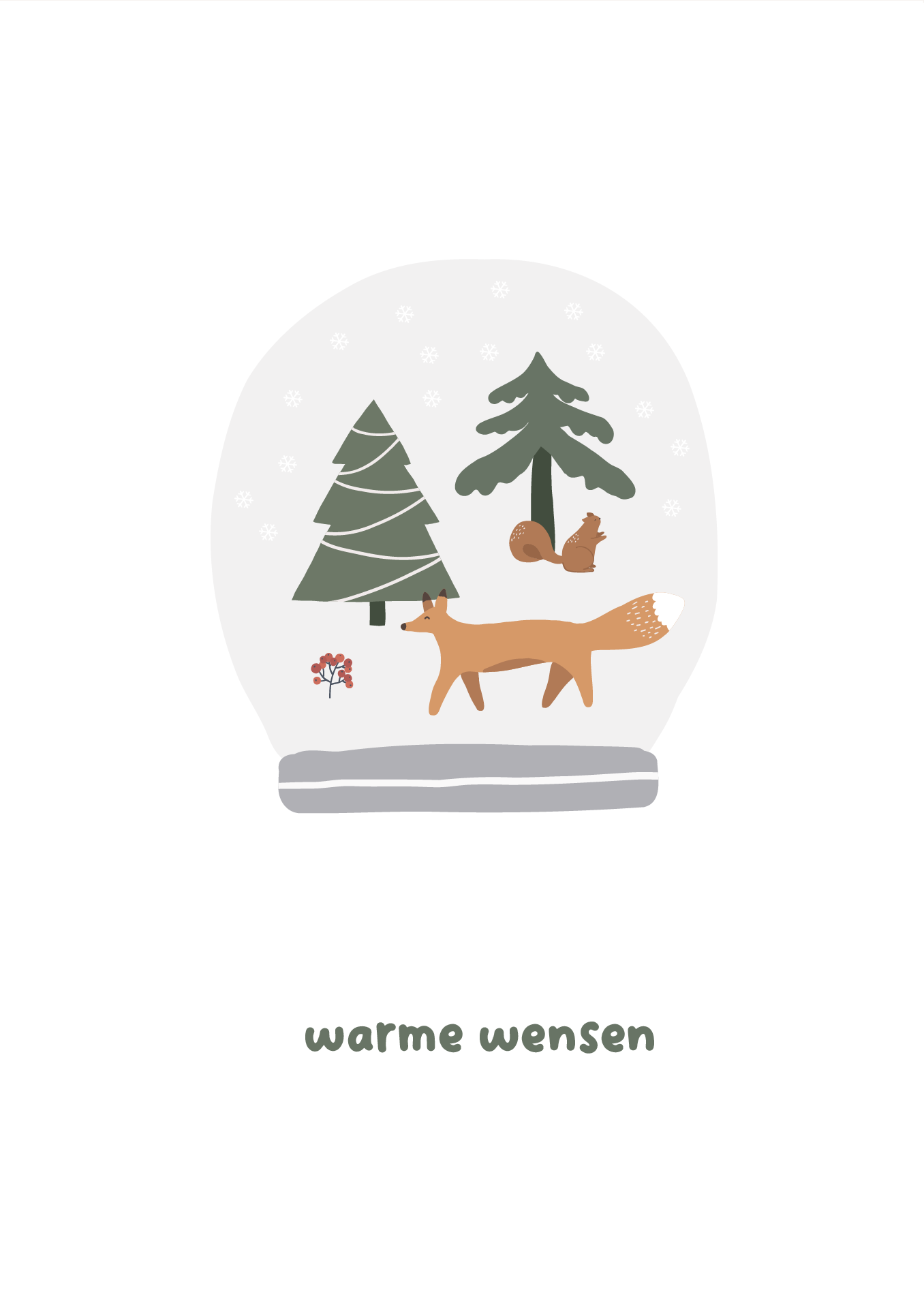 Warme wensen kerstkaart